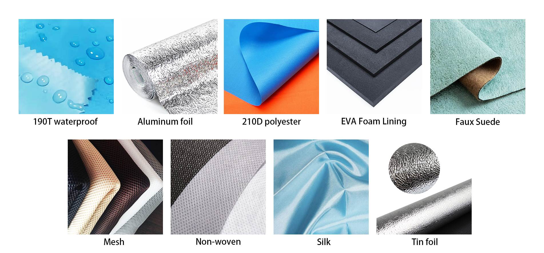 A variety of fabric options A variety of fabric options