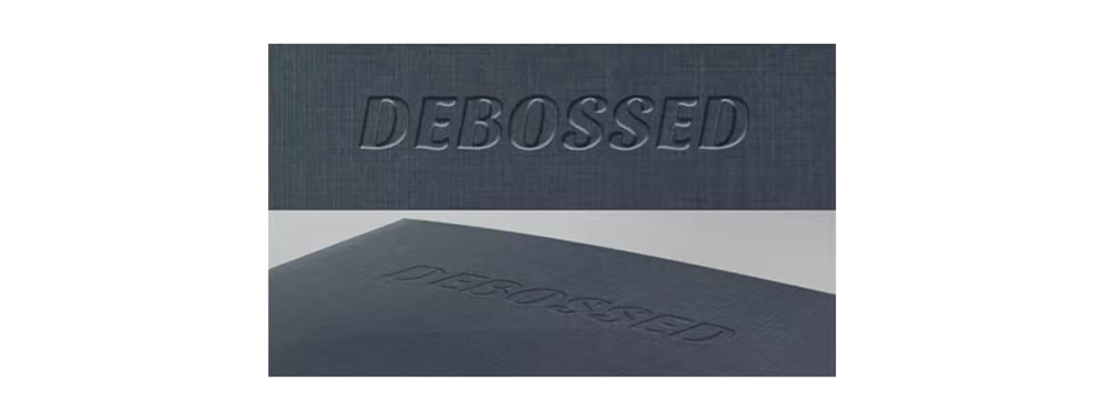 Debossed logo