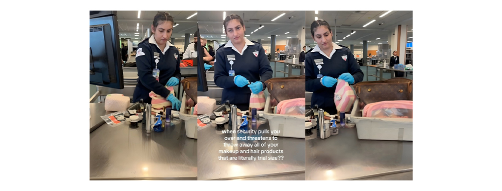 When the cosmetic bag fails the security check When the cosmetic bag fails the security check