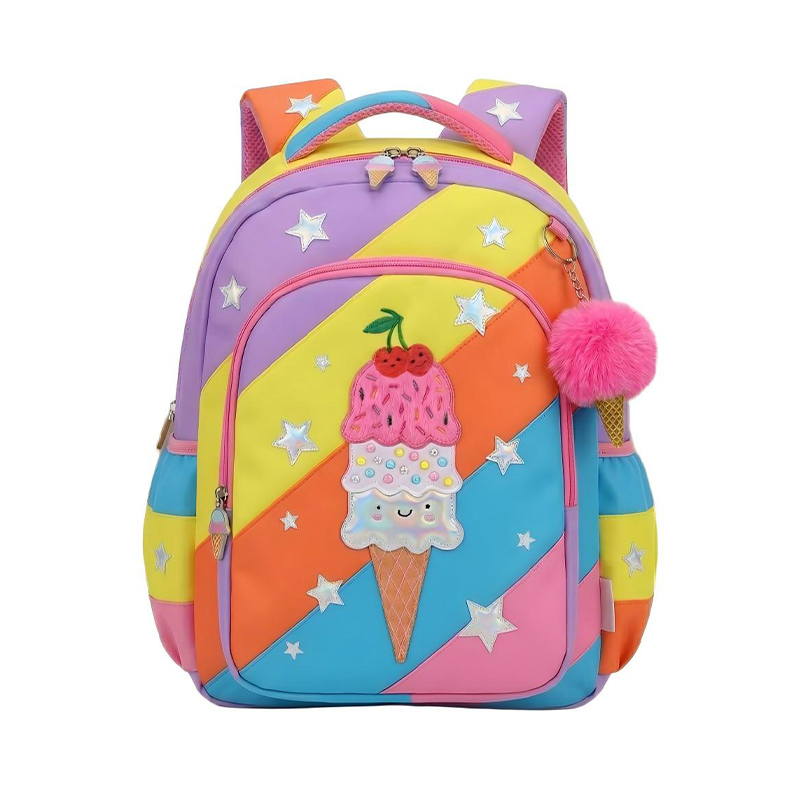 rainbow ice cream colorful kids backpack