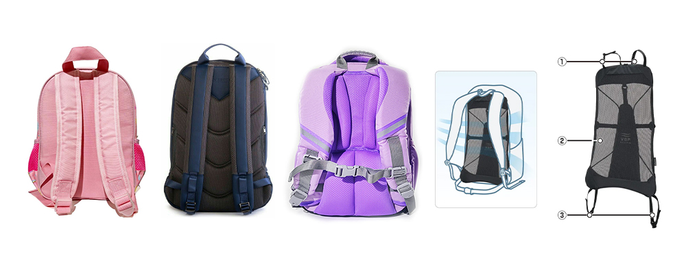 Types of backpack backplate structures