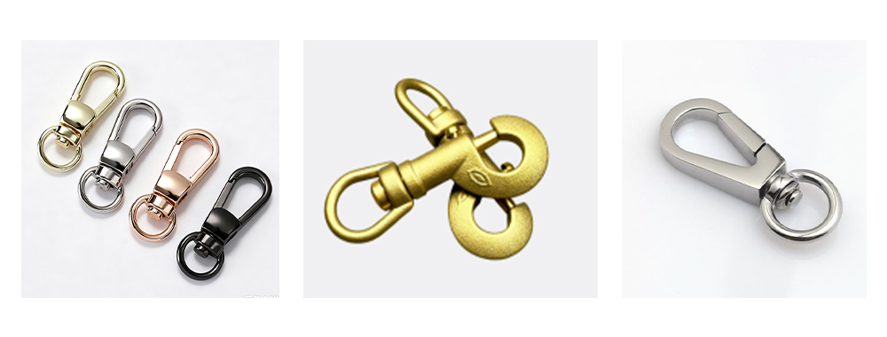 From left to right, they are zinc alloy, brass, and stainless steel