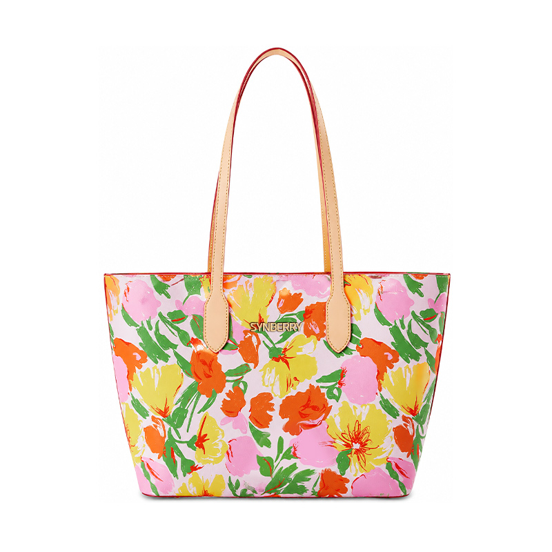 Canvas Tote with Floral Print